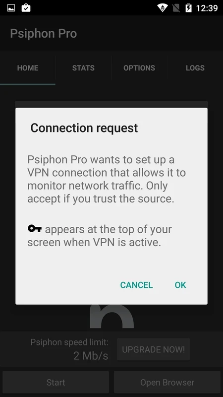 Psiphon Pro — skærmbillede 2